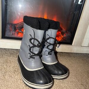 Sorel Kids Black and Gray Snow Boots